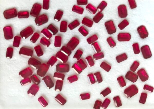 29.24 Cts Ruby Octagon Shape 5x3-6x4mm Red Color Gemstone All are per cts price , Contact us directly to buy this item