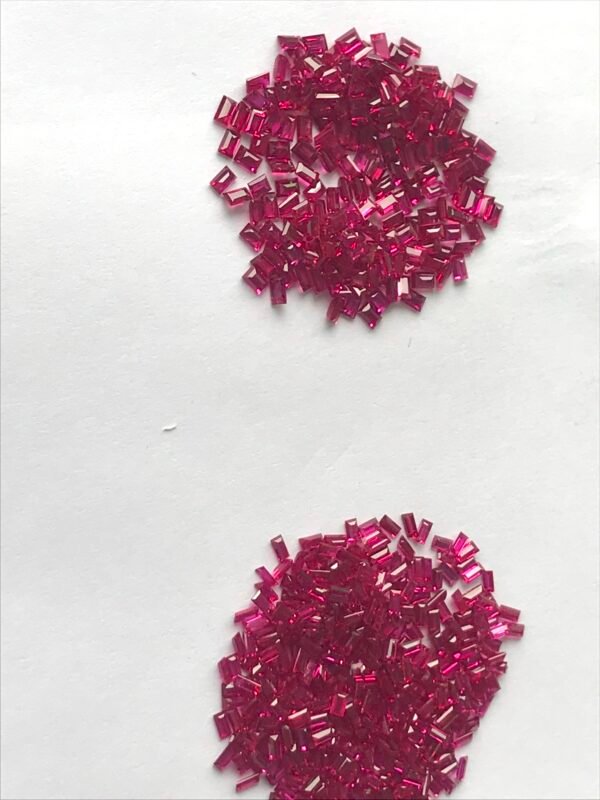 43.1 Cts Ruby Baguette Shape 3x2mm Red Color Gemstone From Mozambic All are per cts price , Contact us directly to buy this item