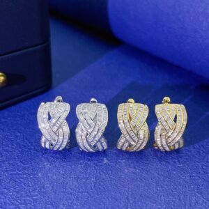 Diamond Earring 0.98 Cts in 18k Gold Jewelry