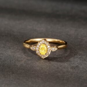 Diamond Ring 0.23 Cts in 18k Gold Jewelry