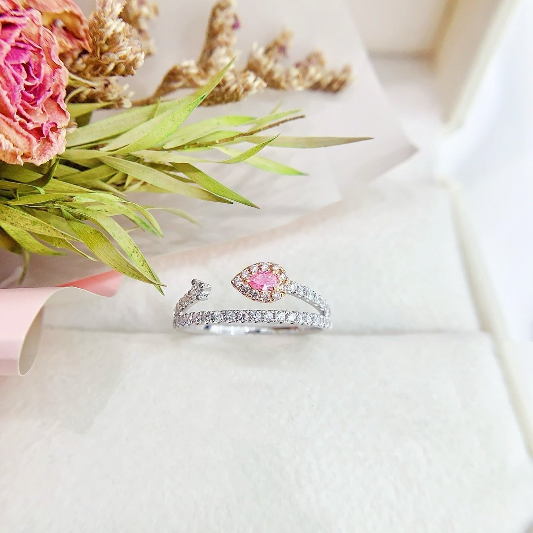 Diamond Ring 0.09 Cts in 18k Gold Jewelry