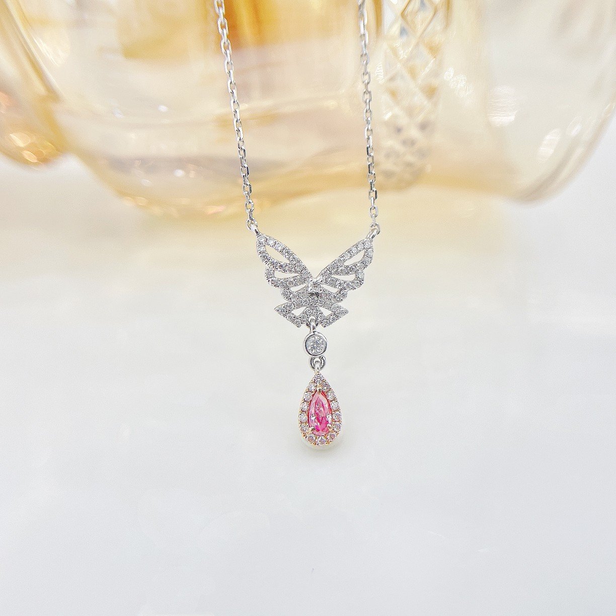 Diamond Pendant 0.10 Cts in 18k Gold Jewelry