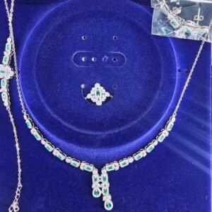 Emerald Baguette Jewelry Set
